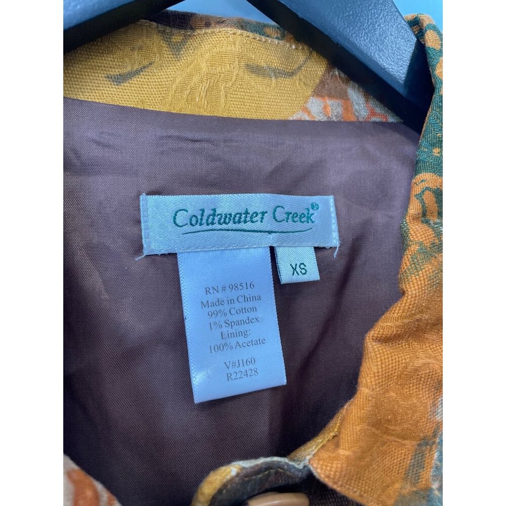 Coldwater Creek Jacket Size Xs Patchwork Button F… - image 4
